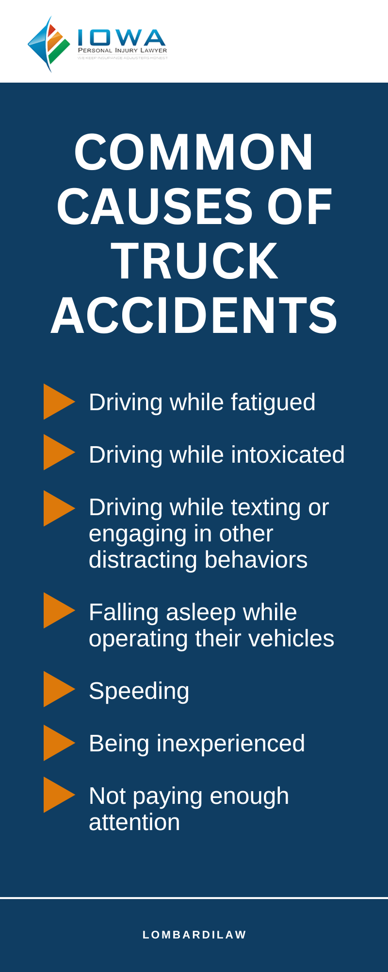 Common Causes Of Truck Accidents Infographic