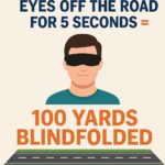 Accident caused by a driver using their cell phone.